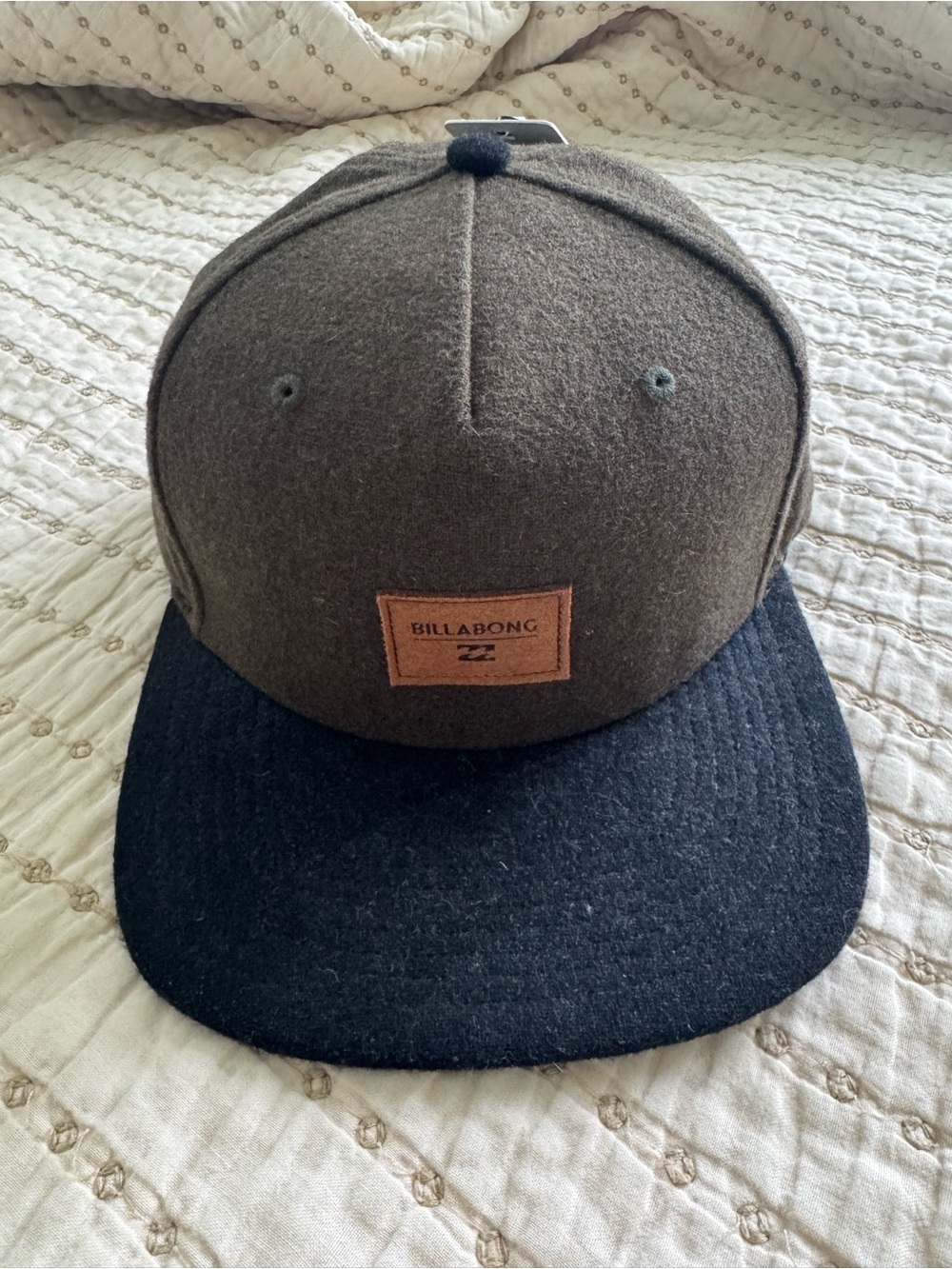 Billabong Two-Tone Olive Green & Black Brim Snapback Hat